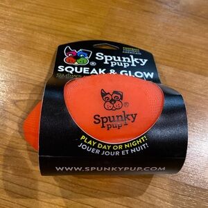 Brand New Spunky Pup Fetch & Glow Dog Toy,